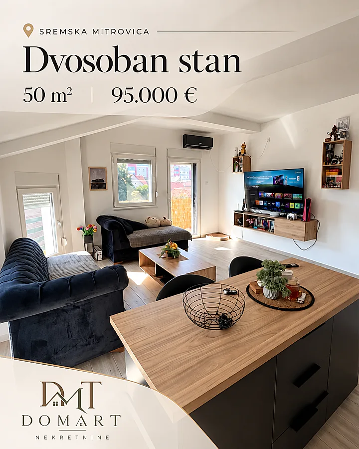 Dvosoban stan 50 m sa terasom Sremska Mitrovica - slika 1