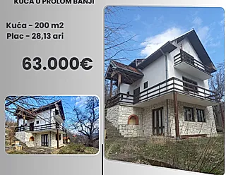 Prolom banja, kuća 200 m2, plac 28.13 ari - slika oglasa