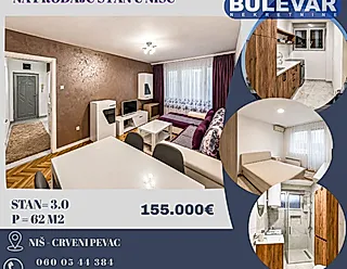 Stan 62m2, Crveni Pevac, 3.0 - slika oglasa
